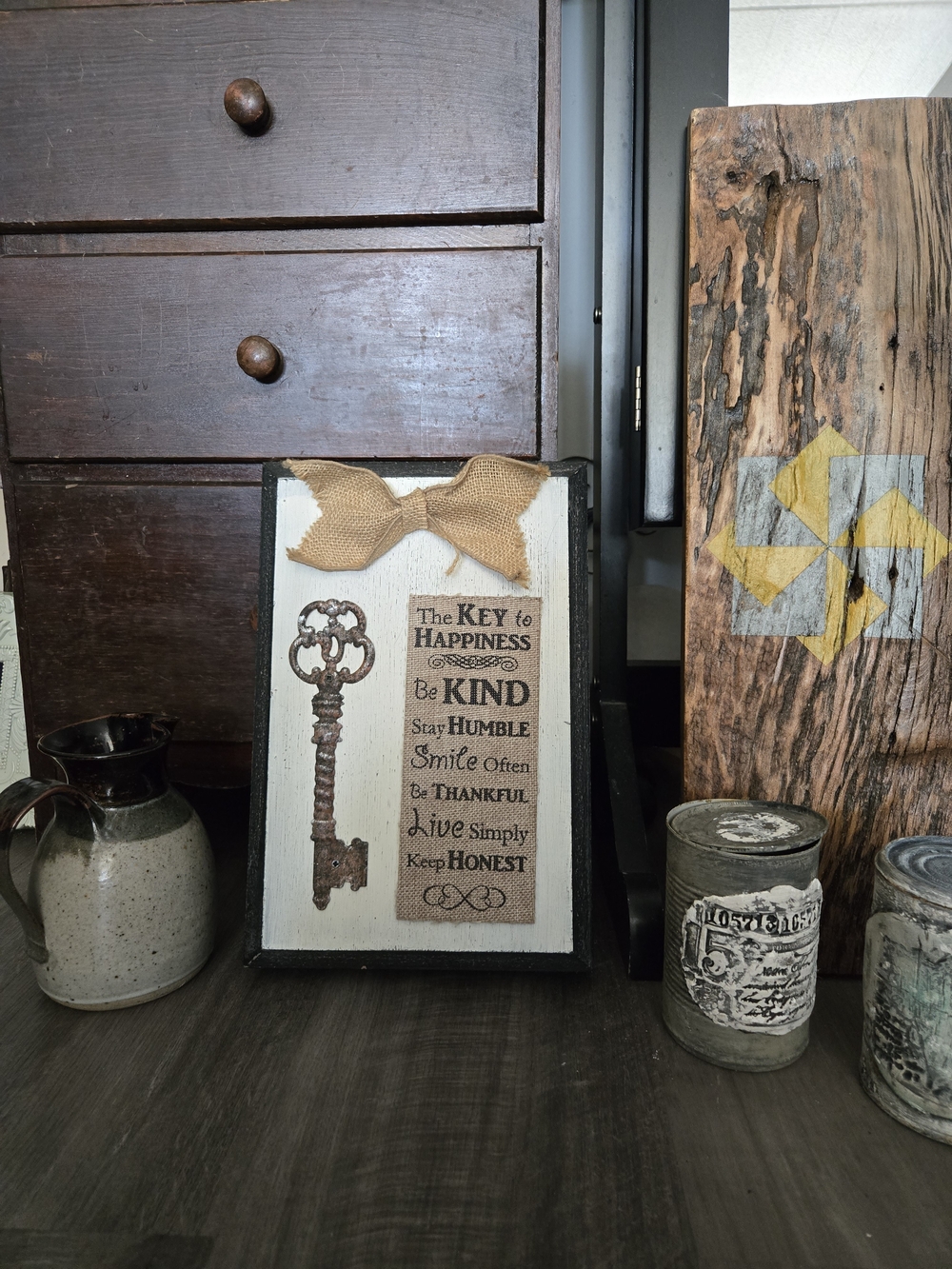 Black Decorative Wood Block Accent - Unbranded